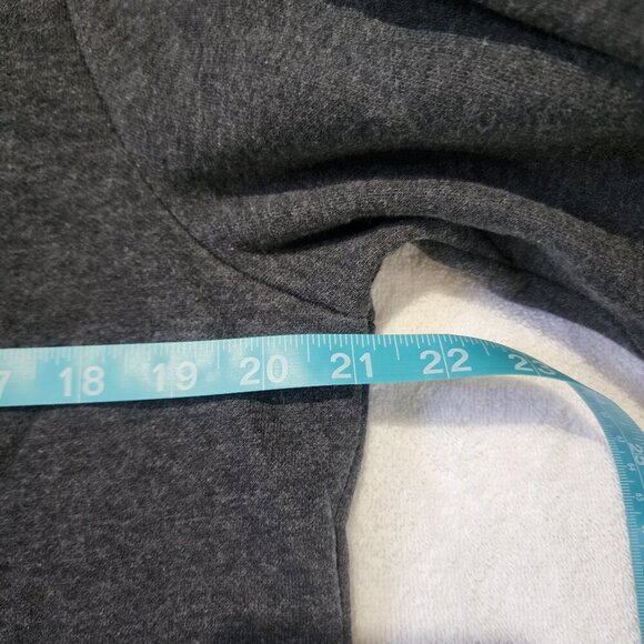 Womens PUMA Essentials Logo Hoodie Sz Lg Purple Gray Fleece Pullover Sweatshirt - Picture 5 of 11